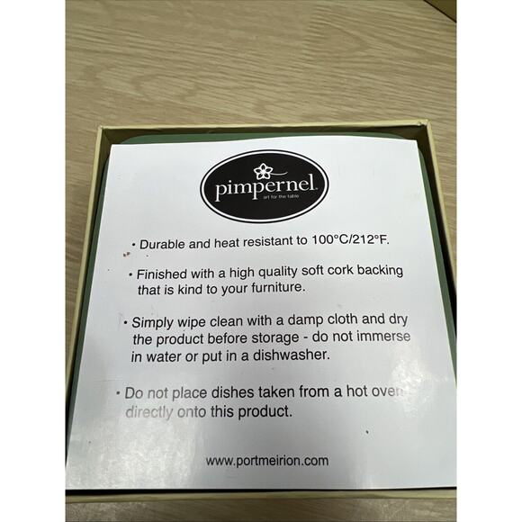 Pimpernel Spode “Believe” Holiday Coasters Set of 6 Cork Backed Coasters - Picture 4 of 5